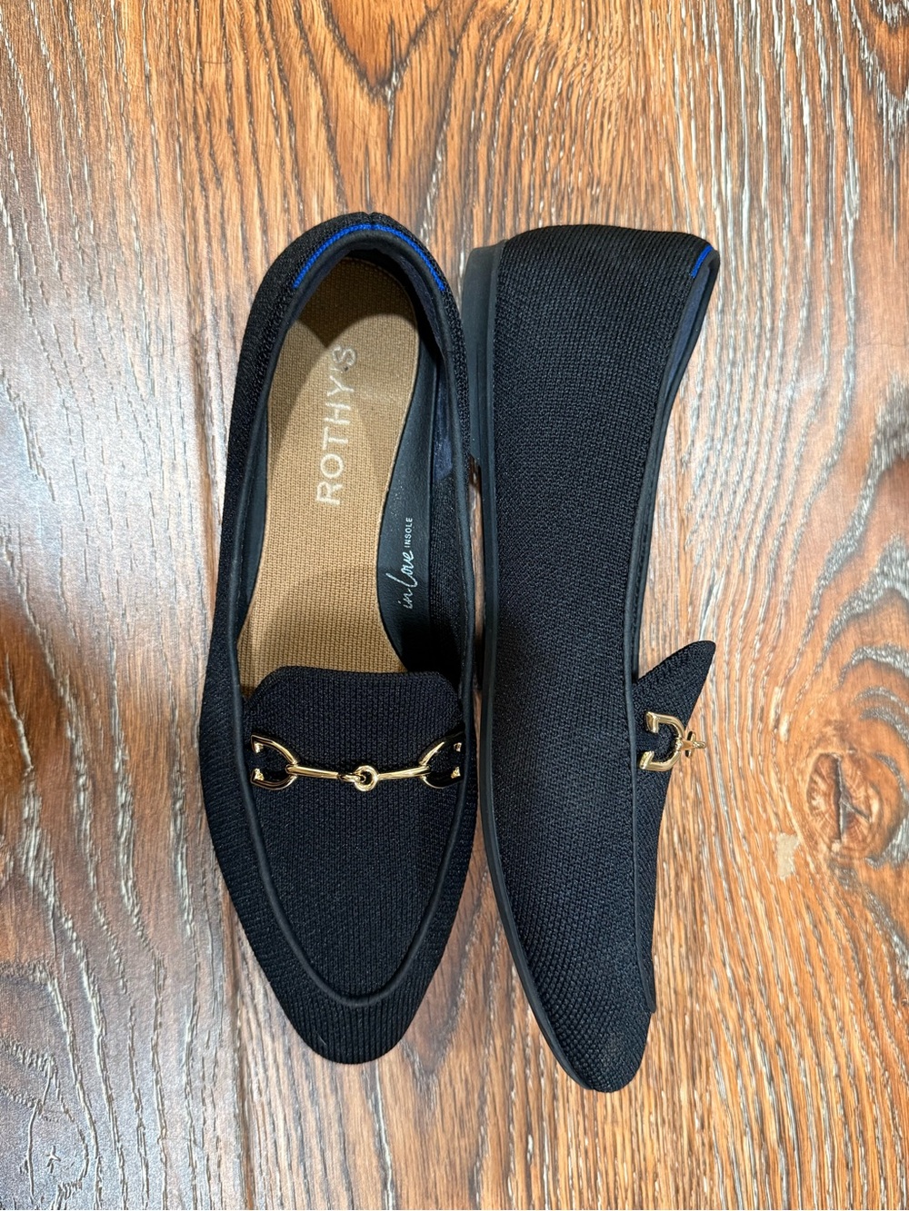 Rothy's Double Bit Knit Loafers with Gold Horsebit - Picture 7 of 7